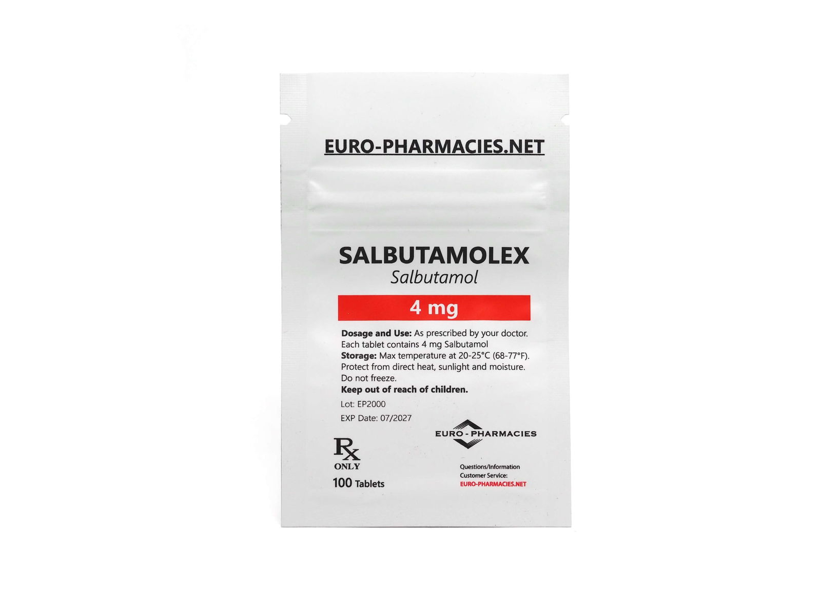 Sachet Europharmacies Salbutamolex (Salbutamol)