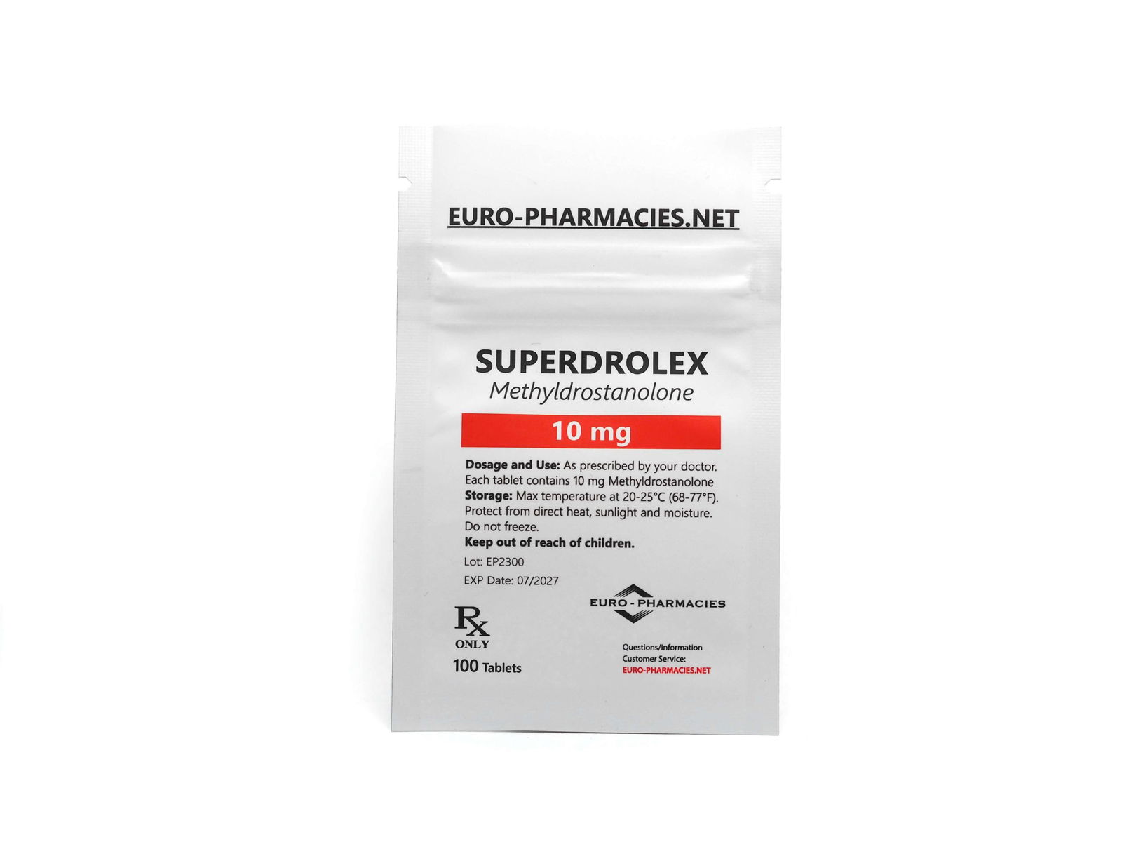 Europharmacies Beutel Superdrolex (Methyldrostanolone)