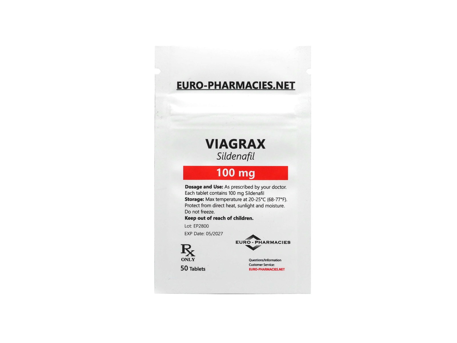 Bolsa Europharmacies Viagrax (Sildenafil)