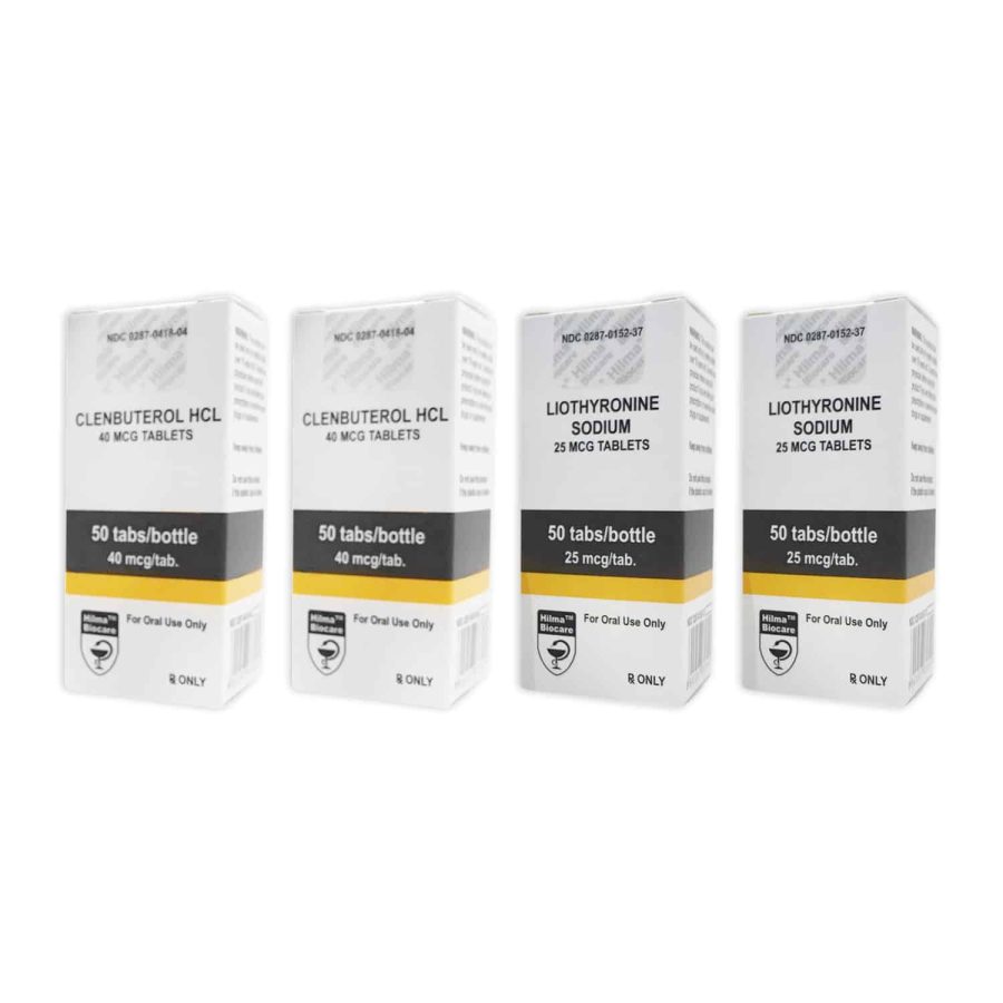 PACK SECHE PERTE DE POIDS (ORAL) HILMA CLENBUTEROL + T3 CYTOMEL (8 SEMANAS)