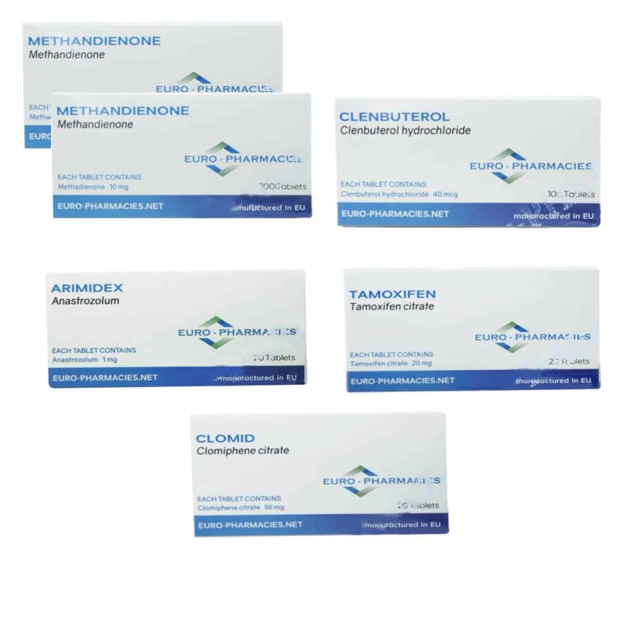パック 8 セマイヌ Stéroides Oraux Dianabol + クレンブテ ロール Euro Pharmacy