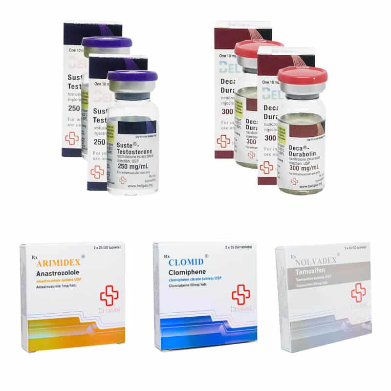 Pack prise de masse LEVEL II INJECT SUSTANON DECA PCT 8 semaines Beligas pharmaceuticals International