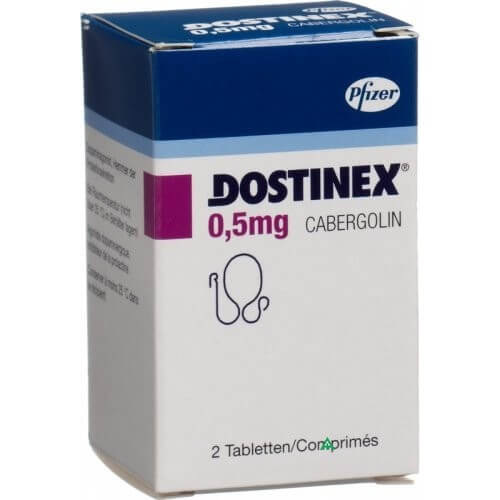Dostinex 05 mg, comprimés de cabergoline Pfizer, 2 comprimés