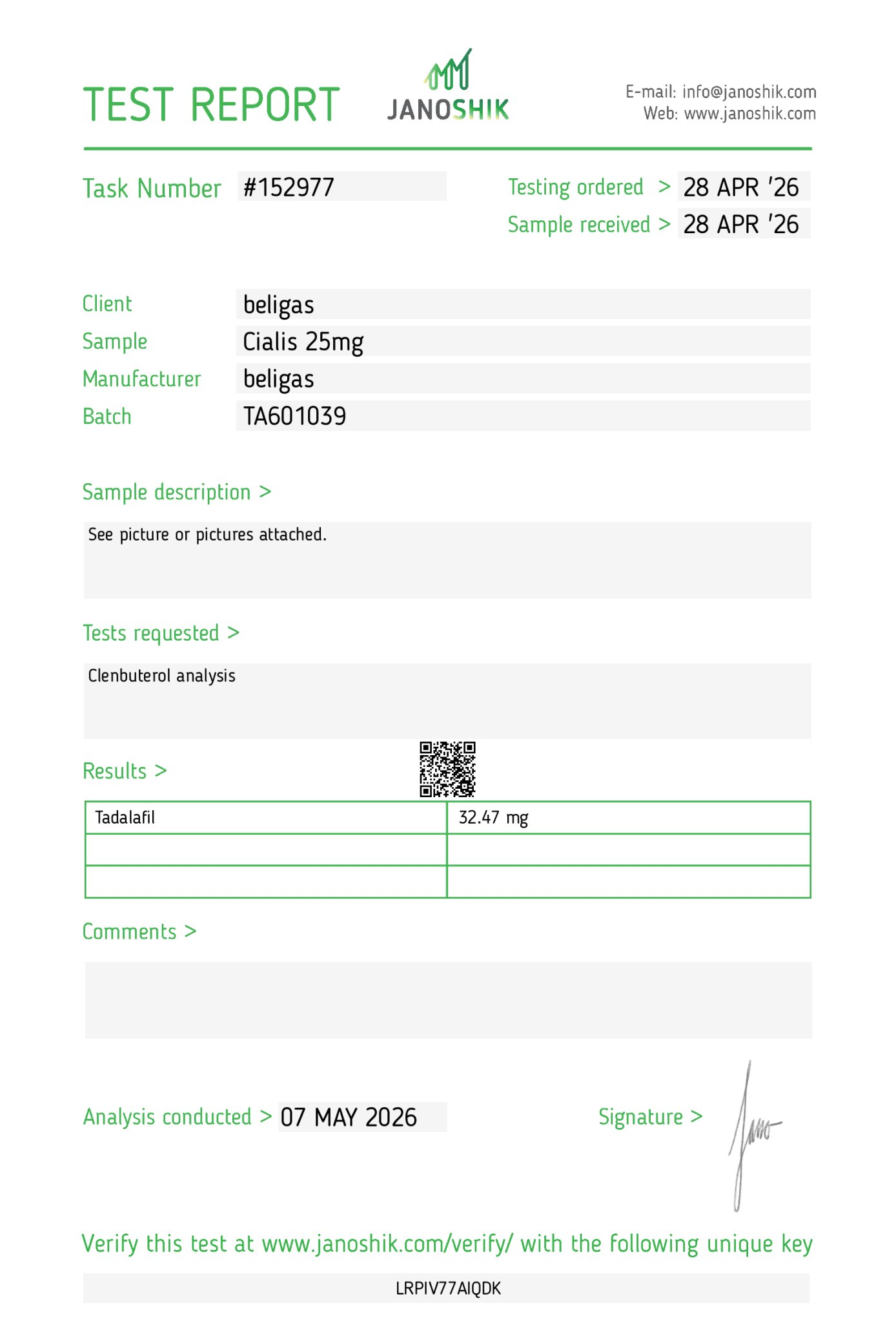 test di laboratorio cialis beligas