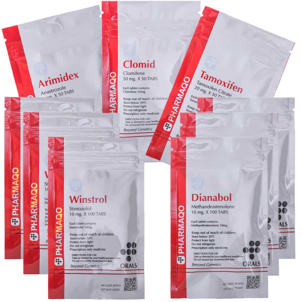 Paquete de 6 esteroides orales para ganar masa muscular magra (Dianabol, Winstrol, 8 semanas) Pharmaqo Labs