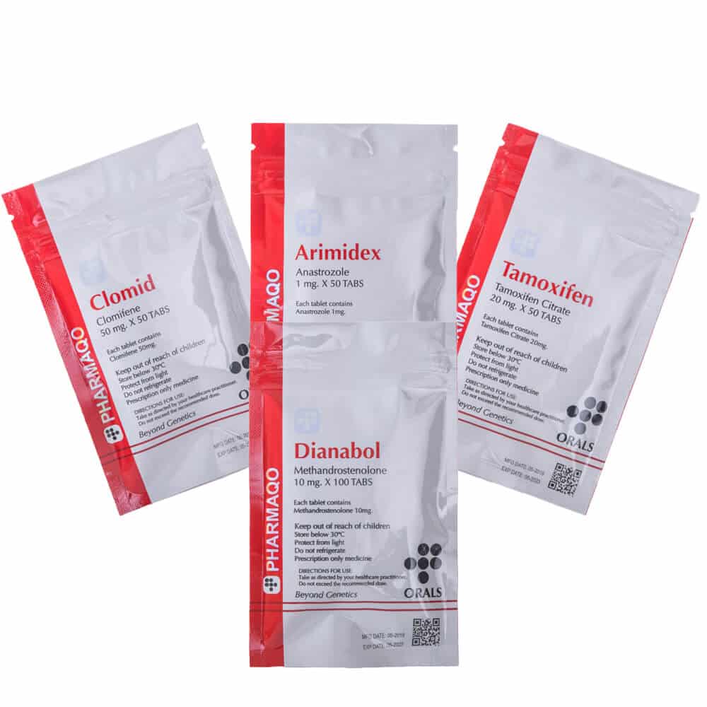 Pacchetto per l'aumento di massa orale 4 settimane Dianabol Protection PCT Pharmaqo Labs