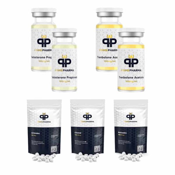 PACK PRIZE DE MASSE SECHE TESTOSTERONE PROPIONATE TRENBOLONE ACETATE PCT 6 settimane PRIME PHARMA