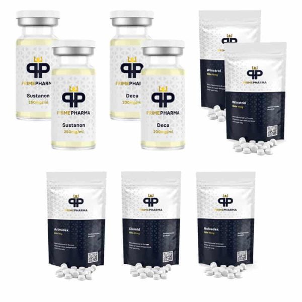 Pacote Lean Mass Gain ORAL-INJECT - Prime - Sustanon/Deca-Durabolin/Winstrol (8 semanas)