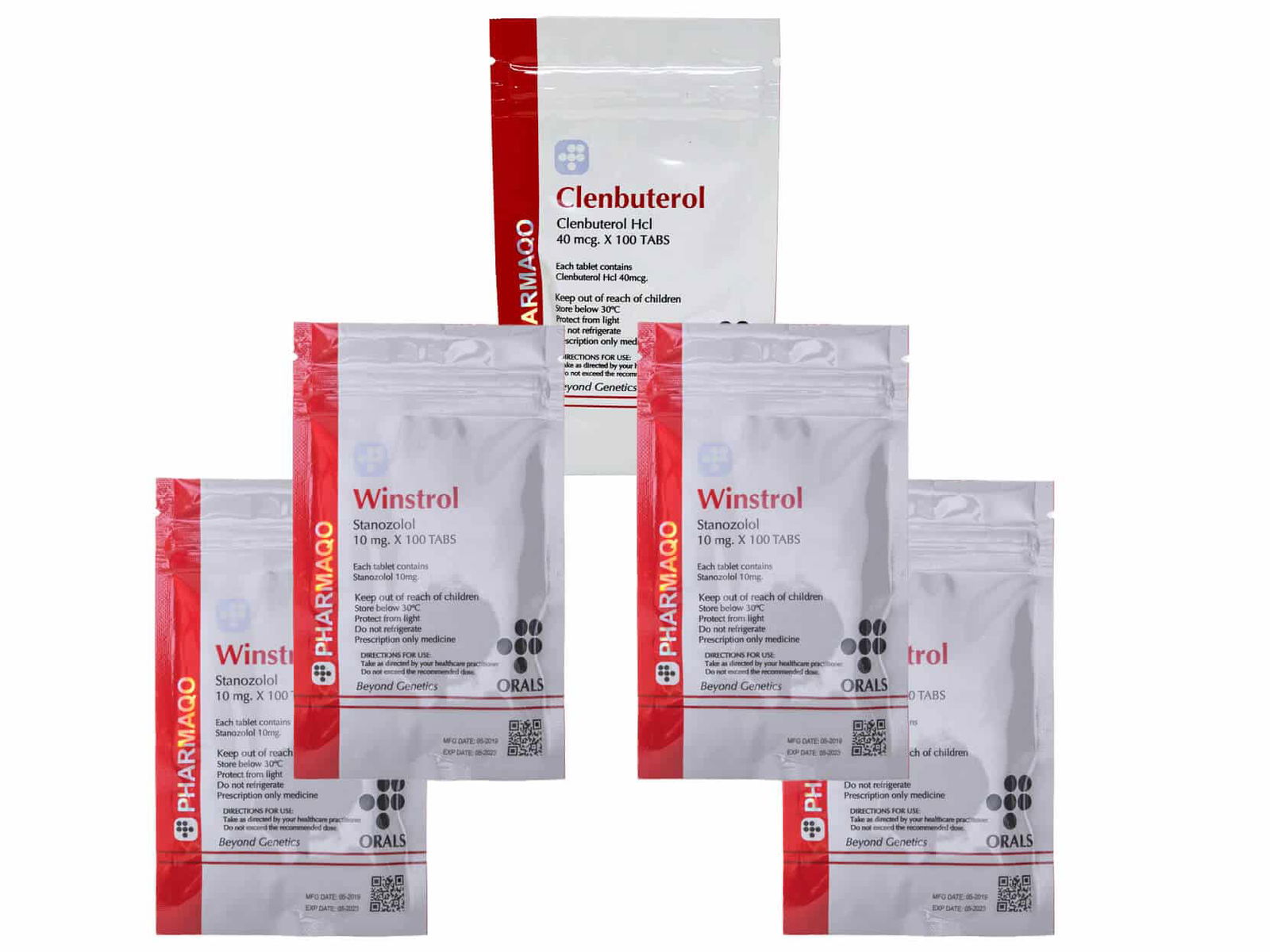 3 Dry Pack Pharmaqo Labs Winstrol Clenbuterol Oral Steroids 10 Weeks