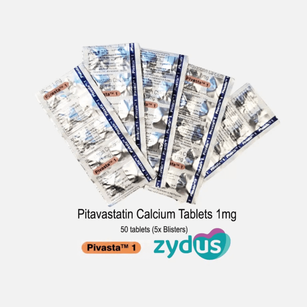 Pitavastatin 1mg (Pivasta 1) (50 tabs 5 Blisters) Driada Medical